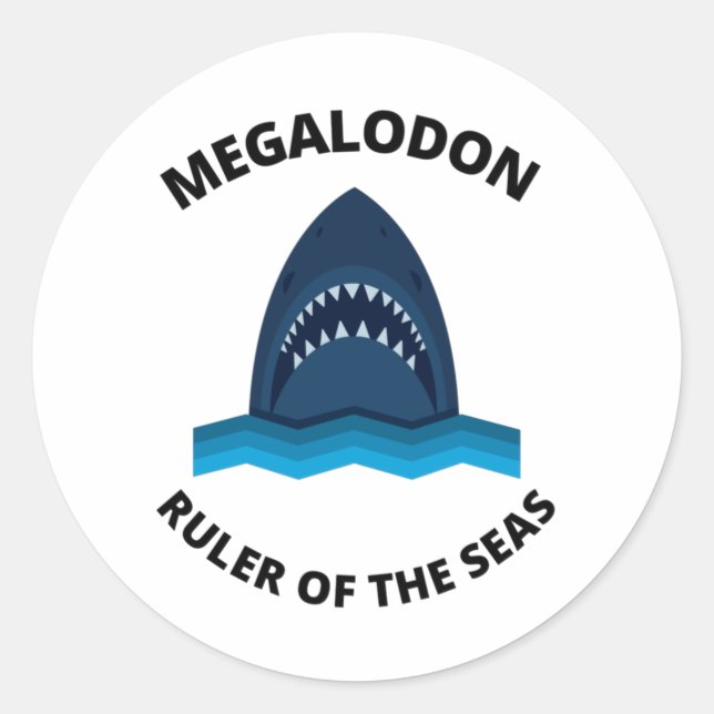 Sticker Rond Megalodon (Devant)