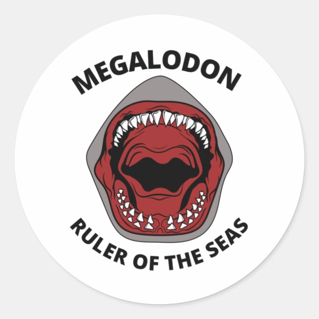 Sticker Rond Megalodon (Devant)