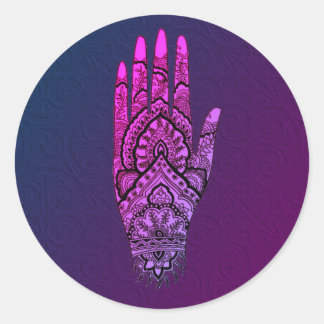 Sticker Rond Mehndi Tatouage À La Main