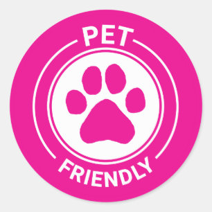 Sticker Rond Meilleur Animal de compagnie Westie Friendly Drawn