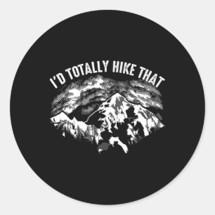 Sticker Rond Meilleur art de randonnée pour hommes femmes extér