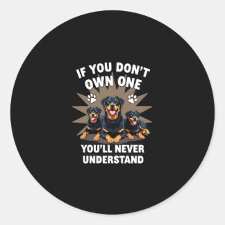Sticker Rond Meilleur Art Rottweiler Pour Hommes Femmes Enfants