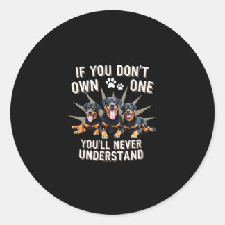 Sticker Rond Meilleur Art Rottweiler Pour Hommes Femmes Enfants