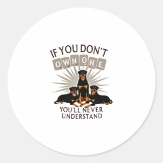Sticker Rond Meilleur Art Rottweiler Pour Hommes Femmes Enfants
