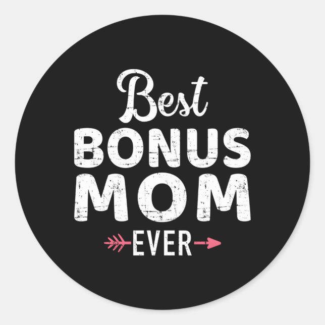 Sticker Rond Meilleur Bonus Maman jamais (Devant)