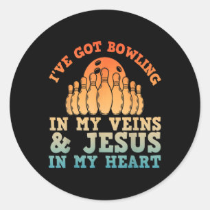 Sticker Rond Meilleur Bowling Pour Femmes Christian Bowling