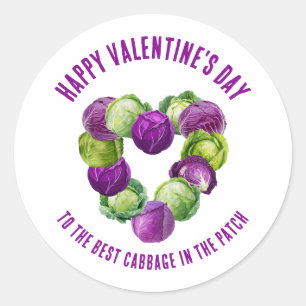 Sticker Rond MEILLEUR CHOU DU JARDIN Couple de la Saint-Valenti
