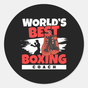 Sticker Rond Meilleur club de boxe de l'entraîneur de boxe du m
