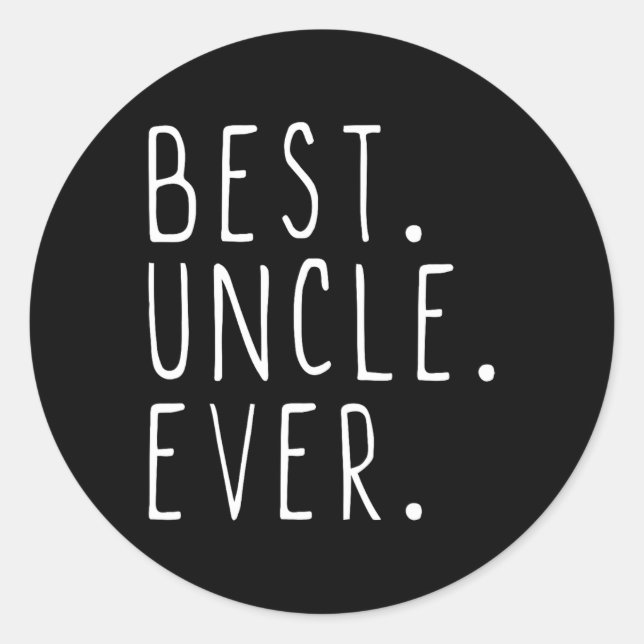 Sticker Rond Meilleur Cool de famille Uncle Ever (Devant)