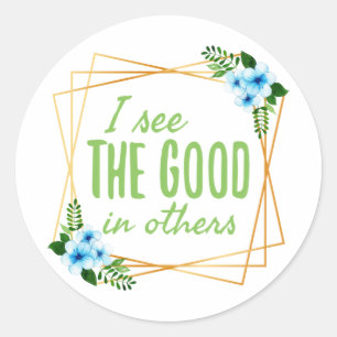 Sticker Rond Meilleur design pour les personnes gentilles et di