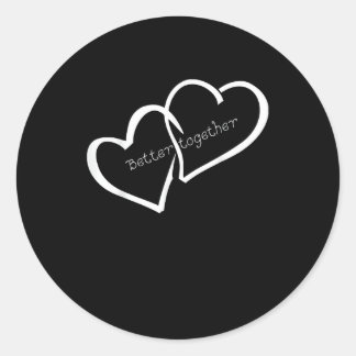 Sticker Rond Meilleur ensemble Relation à distance Moderne