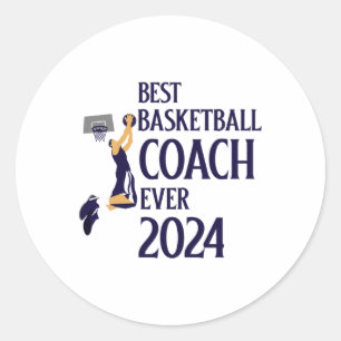 Sticker Rond Meilleur entraîneur de basket-ball jamais 2024