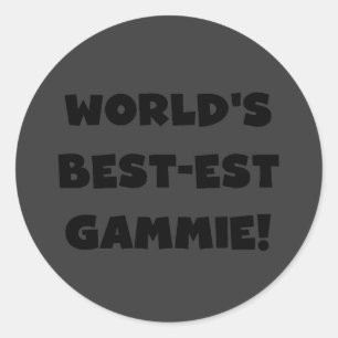 Sticker Rond Meilleur Gamme au monde de cadeaux noirs et blancs