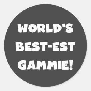 Sticker Rond Meilleur Gamme au monde de cadeaux noirs et blancs