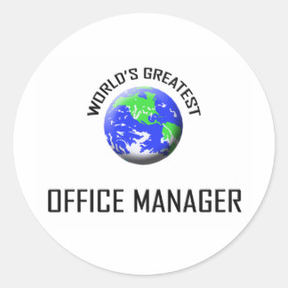 Sticker Rond Meilleur gestionnaire de bureau au monde