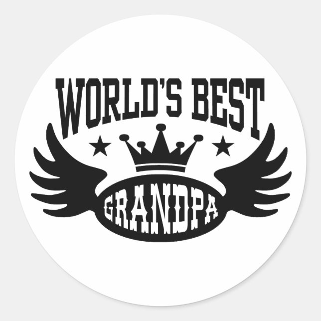 Sticker Rond Meilleur grand-père du monde (Devant)