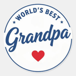 Sticker Rond Meilleur Grand-Père du Monde