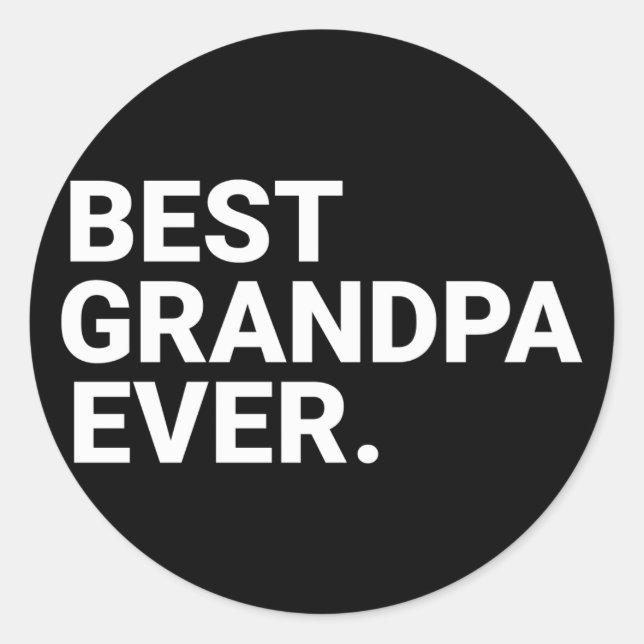 Sticker Rond Meilleur Grand-Père Jamais Grand-Père Pour Grand-P (Devant)