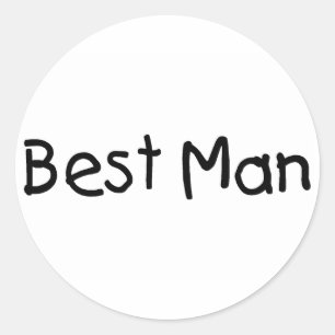 Sticker Rond Meilleur homme (noir)