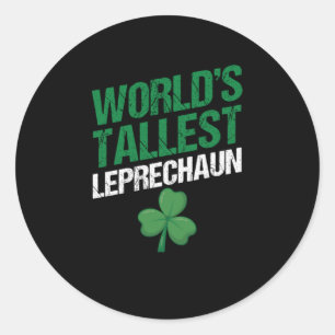 Sticker Rond Meilleur Jour de la Saint Patrick Leprechaun Cadea