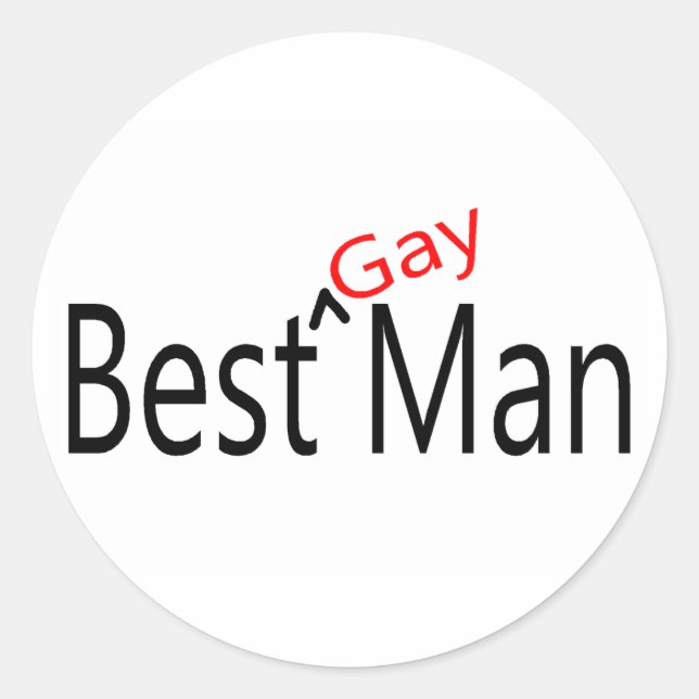 Sticker Rond Meilleur Mariage gay (Devant)