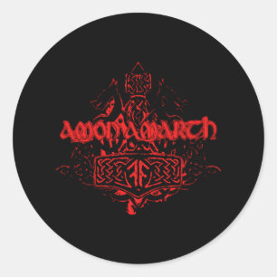 Sticker Rond Meilleur Merch d'Amon Amarth Music Legends