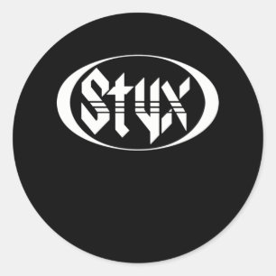 Sticker Rond Meilleur Merch De Styx Band Music Legends