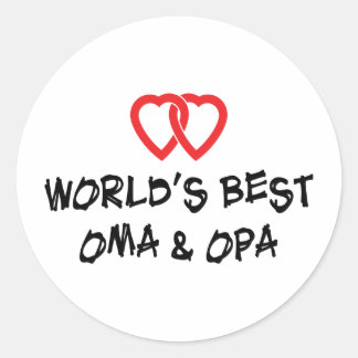 Sticker Rond Meilleur Oma & Opa au monde