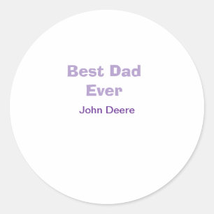 Sticker Rond Meilleur papa de tous joyeuse fête des pères nom p