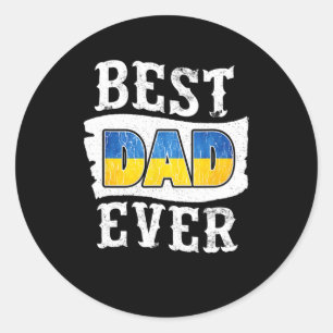 Sticker Rond Meilleur papa de tous pour la fête des Pères Drape
