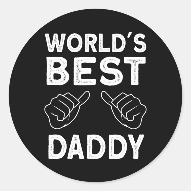 Sticker Rond Meilleur Papa Meilleur Papa Nouveau Papa Bientôt Ê (Devant)