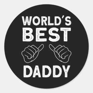 Sticker Rond Meilleur Papa Meilleur Papa Nouveau Papa Bientôt Ê
