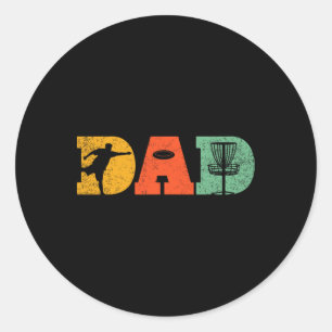 Sticker Rond Meilleur Papa Par Par Disque Golf Papa Flying Disk