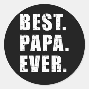 Sticker Rond Meilleur Papa Pour Grand-Père