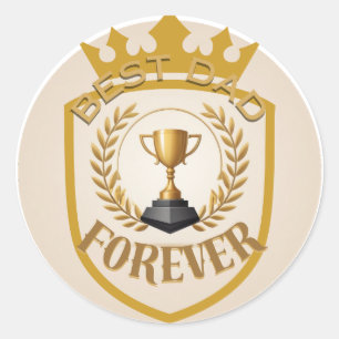 Sticker Rond Meilleur papa pour toujours