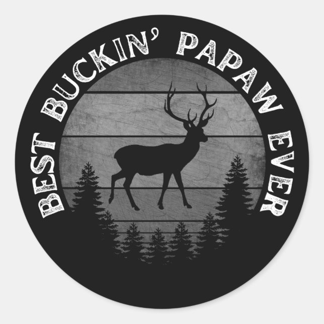 STICKER ROND MEILLEUR PAPAW À ABATTRE JAMAIS (Devant)