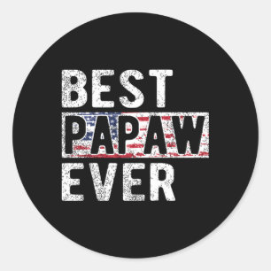 Sticker Rond Meilleur Papaw Jamais Fière Papaw Grand-père