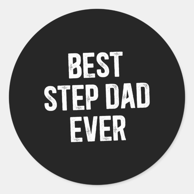 Sticker Rond Meilleur pas papa jamais meilleur Stepdad (Devant)