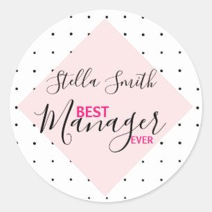 Sticker Rond Meilleur patron , mentor