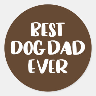 Sticker Rond Meilleur père de chien