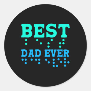 Sticker Rond Meilleur père jamais connu pour la sensibilisation