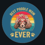 Sticker Rond Meilleur Poodle Maman Ever Amoureux des chiens Mig<br><div class="desc">Meilleur Poodle Maman Ever Amoureux des chiens Mignonne Cadeau Drôle. Un cadeau parfait pour votre père, maman, papa, hommes, femmes, amis et membres de la famille le jour de Thanksgiving, Noël, Fête des mères, Fête des pères, 4 juillet, 1776 Jour indépendant, Fête des anciens combattants, Fête de l'Halloween, Fête de...</div>