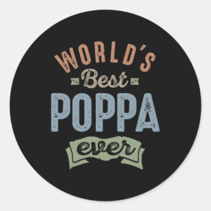 Sticker Rond Meilleur Poppa du monde