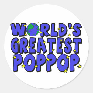 Sticker Rond Meilleur PopPop du monde