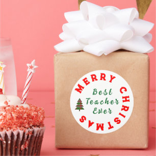 Sticker Rond Meilleur Professeur Cadeau - Remerciement aux Prof