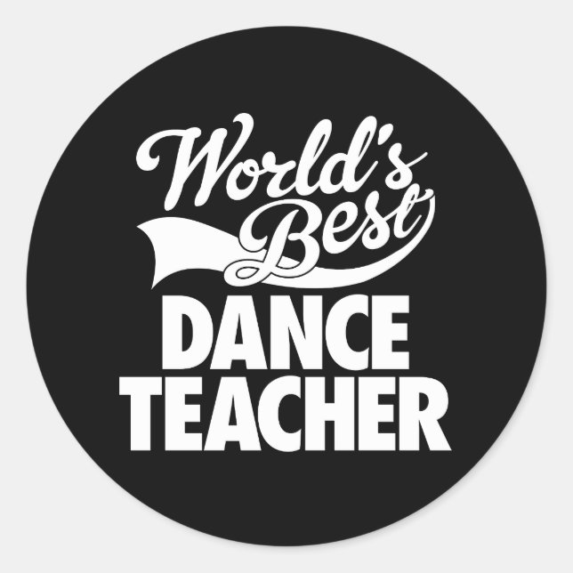 Sticker Rond Meilleur professeur de danse du monde (Devant)