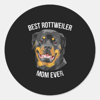 Sticker Rond Meilleur Rottweiler Maman Ever Femmes Rottie Amant
