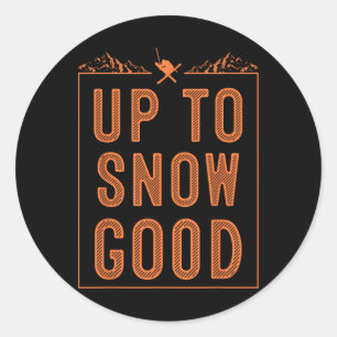 Sticker Rond Meilleur Snowboard Ski Ride Cadeau Skieurs Mignonn