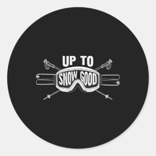 Sticker Rond Meilleur Snowboard Ski Ride Cadeau Skieurs Mignonn