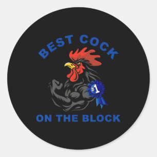 Sticker Rond Meilleur sur le bloc de la volaille de l'habilleme